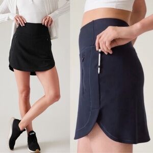 Athleta Black Fairway Golf Skort Tennis 16” Skirt/Shorts